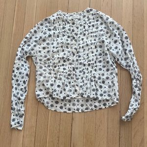 Isabel Marant Etoile Pleated Cotton Blouse